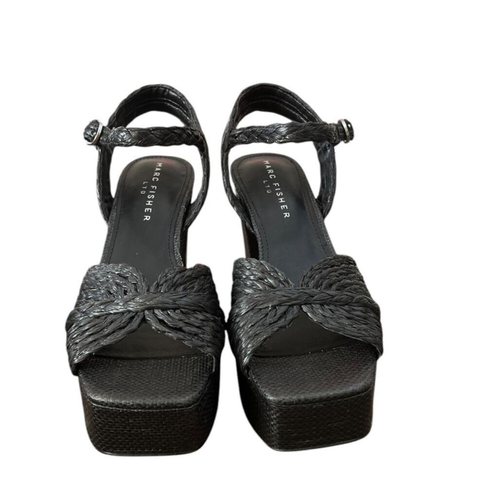 NWOT Marc Fisher Chesse Platform Black Sandal – Sz 9 - Picture 5 of 9